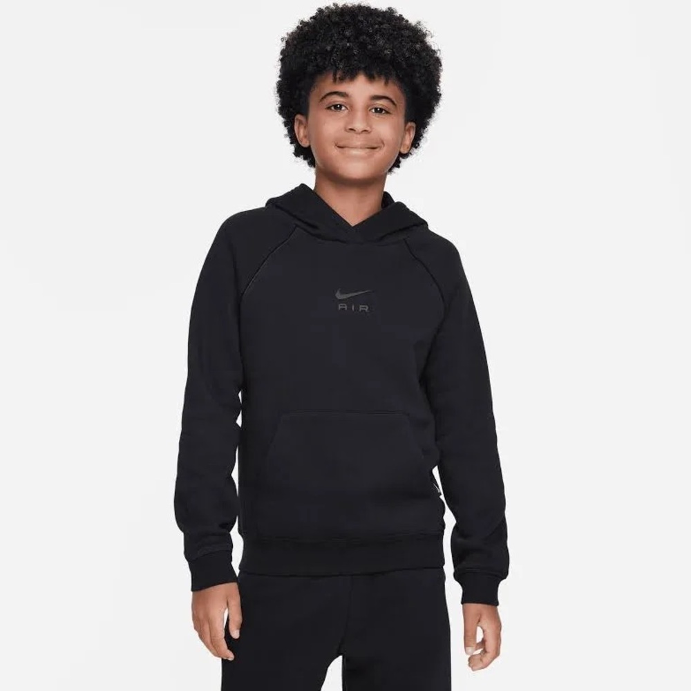 NWT Nike Air Big Kids Logo Print Brushed Pocket Front Fleece Hoodie
